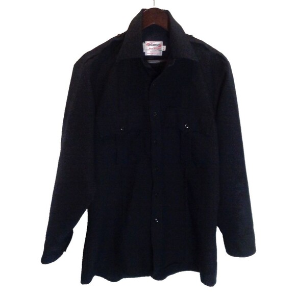 Elbeco Tex Trop Uniform Shirt Black Sz 15.5-33 Mens Polyester - Picture 4 of 4